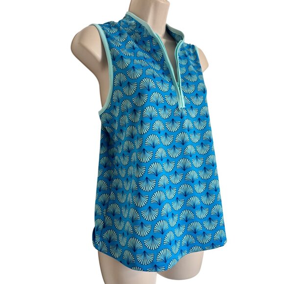 Sigrid Olsen Golf Tennis Size Large Top NWT Sleeveless 1/4 Zip Up Pullover UPF 5 - Picture 5 of 9